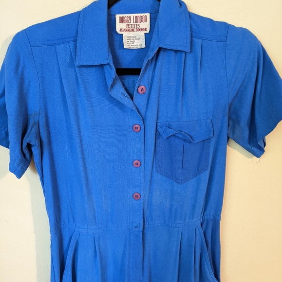 Vintage Blue Jumpsuit - Picture 2 of 4